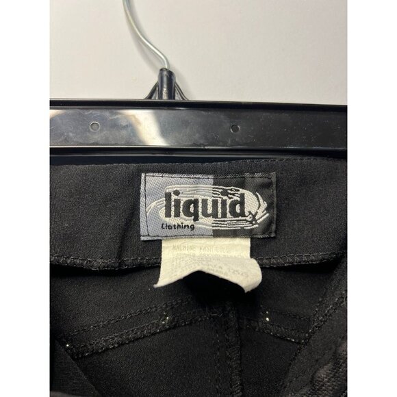 Liquid Clothing - Juniors Y2K Black Studded Dress Pants Sz. 11 - Picture 6 of 7